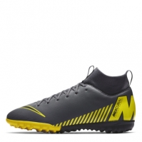 Adidasi Gazon Sintetic Nike Mercurial Superfly Academy DF pentru copii gri inchis galben