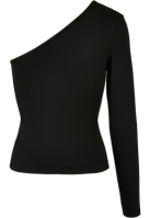 Bluza asimetrica maneca lunga pentru Femei negru Urban Classics