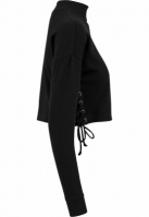 Bluza cu maneca lunga cu sireturi pentru Femei negru Urban Classics