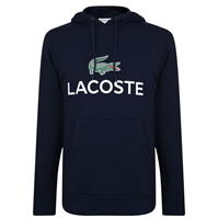Bluza de trening Lacoste Logo cu gluga bleumarin