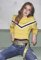 Bluza maneca lunga cu dungi pentru Femei galben Urban Classics