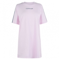 Bluza pijama Calvin Klein cu Maneca Scurta cu dungi roz