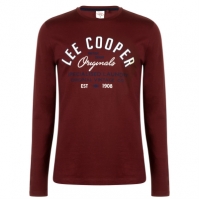 Bluza vintage maneca lunga Lee Cooper pentru Barbati rosu burgundy