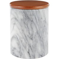 Borcan Linea Large marble cu wood lid