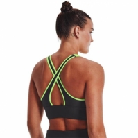 Bustiera sport Under Armour Crossback Longline pentru femei quirky verde lime