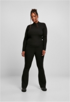 Colanti Rib tricot Bootcut pentru Femei negru Urban Classics