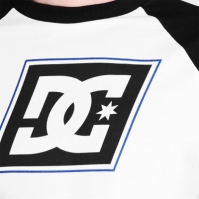 Tricou DC DC Slant Logo Raglan alb
