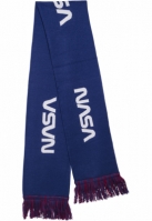 Esarfa NASA tricot alb albastru Mister Tee rosu