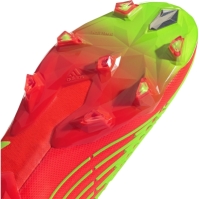 Ghete de fotbal adidas Predator + FG rosu verde negru