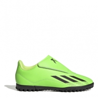 Ghete fotbal gazon sintetic adidas X Speedportal.4 Velcro pentru Copii verde negru galben
