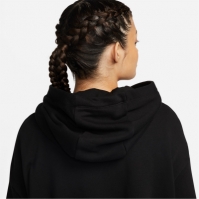 Hanorac Nike Sportswear Club Fleece Crop imprimeu Graphic Logo pentru femei negru