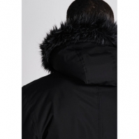 Jacheta Fabric Long pentru Barbati negru