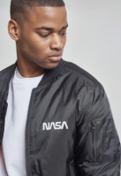 Jacheta NASA Worm Logo Bomber negru Mister Tee