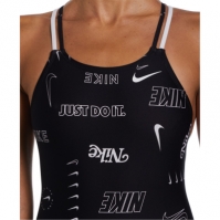 Costum de Inot Nike HydraStrong Solid Spiderback 1-Piece negru