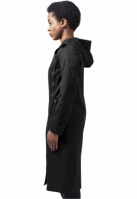 Palton asimetric lung cu fermoar pentru Femei negru Urban Classics