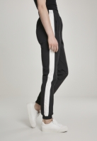 Pantaloni cu dungi Crinkle pentru Femei negru alb Urban Classics