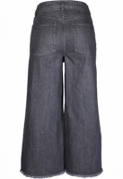 Pantaloni Culottes Denim pentru Femei negru washed Urban Classics