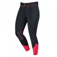 Pantaloni echitatie Breeches Dublin termic Gel Knee Patch negru roz
