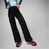 Pantaloni Missguided contrast Stitch Straight Leg Cargo negru