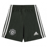 Pantaloni scurti adidas Manchester United Away 2020 2021 pentru copii verde