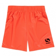 Pantaloni scurti Sondico Core fotbal pentru copii portocaliu fosforescent negru