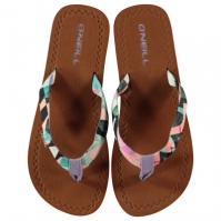 Papuci de plaja ONeill Woven pentru Femei alb multicolor