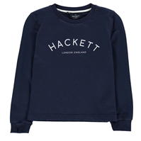 Pulover Hackett Hacket Logo bleumarin