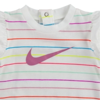 Salopeta Nike cu dungi pentru fete alb