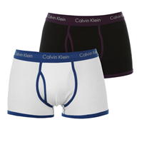 Boxeri Set 2 Calvin Klein negru mov alb bleumarin