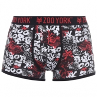 Boxeri Set de 3 Zoo York Print pentru Barbati rosu multicolor negru