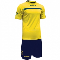 Givova kit echipament fotbal complet One galben-bleumarin