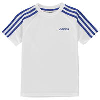 Tricou adidas 3 cu dungi Sereno pentru baietei alb bold albastru