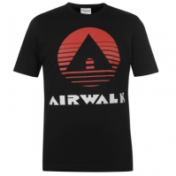 Tricou Airwalk clasic Print pentru Barbati negru