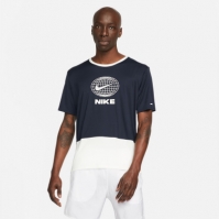 Tricou alergare Nike Dri-FIT Heritage maneca scurta pentru Barbati albastru