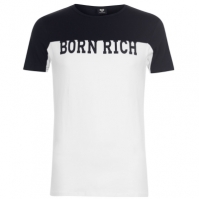 Tricou Born Rich Iniesta pentru Barbati alb
