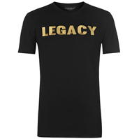 Tricou cu imprimeu Dead Legacy negru auriu