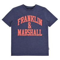 Tricou cu imprimeu Franklin and Marshall clasic Fit denim marl