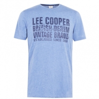 Tricou cu imprimeu Lee Cooper Denim pentru Barbati albastru