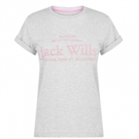 Tricou Boyfriend cu Logo Jack Wills Forstal gri