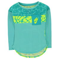 Bluza maneca lunga Nike AOP pentru fete pentru Bebelusi hyper turcoaz