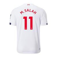Tricou Deplasare New Balance Liverpool Mohamed Salah 2019 2020 pentru copii alb