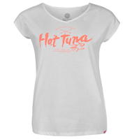 Tricou Hot Tuna pentru Femei alb logo