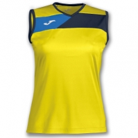 Tricou Joma Crew II galben-bleumarin fara maneci pentru Femei