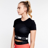 Tricou Nike Sport Distort pentru Femei negru alb