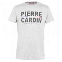 Tricou Pierre Cardin Print pentru Barbati argintiu gri