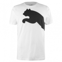 Tricou Puma Big Cat QT pentru Barbati alb negru