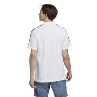 Tricouri Polo adidas bumbac 3-Stripes pentru Barbati alb negru