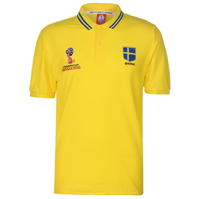 Tricouri polo FIFA Cupa Mondiala 2018 Rusia Suedia pentru Barbati galben