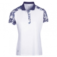 Tricouri Polo Island verde Print Golf pentru Femei alb bleumarin