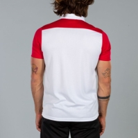 Tricouri Polo Joma Combi alb-rosu cu maneca scurta